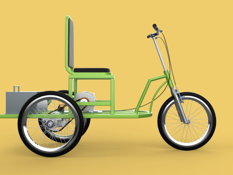 ELECTRIC TRIKE TRICYCLE 3 WHEEL BIKE BICYCLE FOR DISABILITY EV Modelo 3D