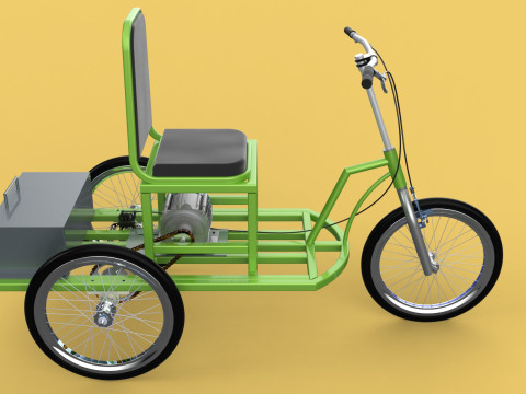 ELECTRIC TRIKE TRICYCLE 3 WHEEL BIKE BICYCLE FOR DISABILITY EV Modelo 3D
