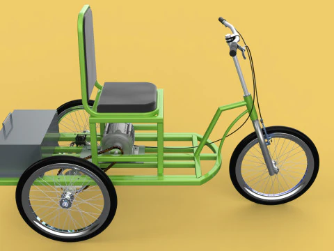 ELECTRIC TRIKE TRICYCLE 3 WHEEL BIKE BICYCLE FOR DISABILITY EV 3D Model