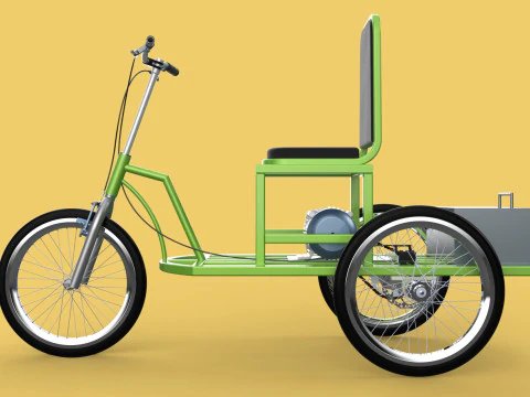 ELECTRIC TRIKE TRICYCLE 3 WHEEL BIKE BICYCLE FOR DISABILITY EV 3D Model