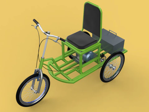 ELECTRIC TRIKE TRICYCLE 3 WHEEL BIKE BICYCLE FOR DISABILITY EV 3D Model
