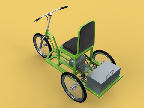 ELECTRIC TRIKE TRICYCLE 3 WHEEL BIKE BICYCLE FOR DISABILITY EV Modelo 3D
