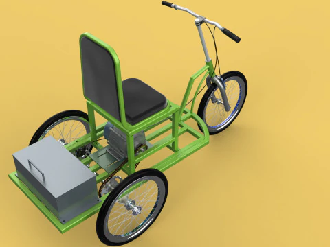 ELECTRIC TRIKE TRICYCLE 3 WHEEL BIKE BICYCLE FOR DISABILITY EV 3D Model