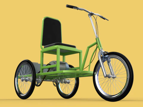 ELECTRIC TRIKE TRICYCLE 3 WHEEL BIKE BICYCLE FOR DISABILITY EV 3D Model