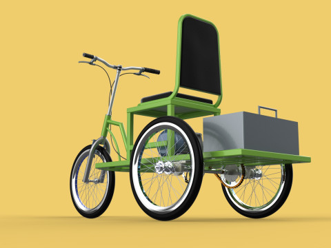 ELECTRIC TRIKE TRICYCLE 3 WHEEL BIKE BICYCLE FOR DISABILITY EV Modelo 3D