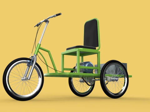 ELECTRIC TRIKE TRICYCLE 3 WHEEL BIKE BICYCLE FOR DISABILITY EV 3D Model