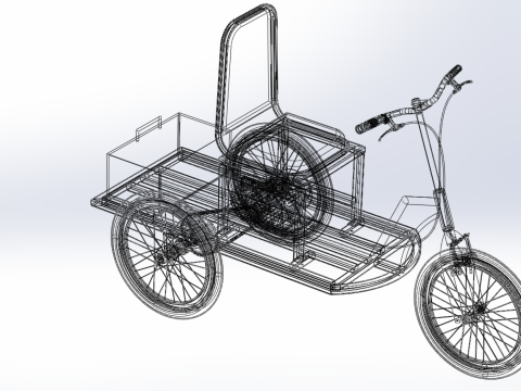 ELECTRIC TRIKE TRICYCLE 3 WHEEL BIKE BICYCLE FOR DISABILITY EV Modelo 3D