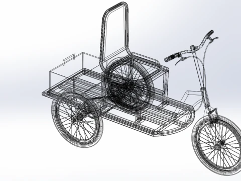 ELECTRIC TRIKE TRICYCLE 3 WHEEL BIKE BICYCLE FOR DISABILITY EV 3D Model