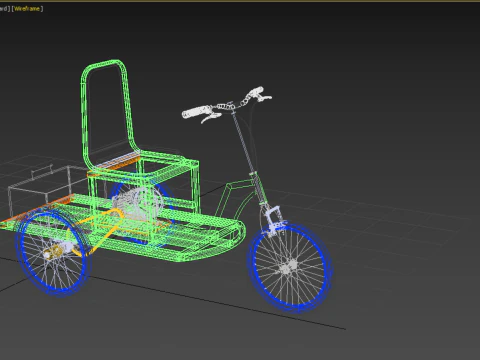 ELECTRIC TRIKE TRICYCLE 3 WHEEL BIKE BICYCLE FOR DISABILITY EV 3D Model