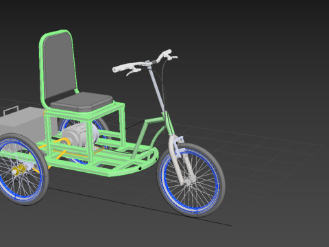 ELECTRIC TRIKE TRICYCLE 3 WHEEL BIKE BICYCLE FOR DISABILITY EV Modelo 3D