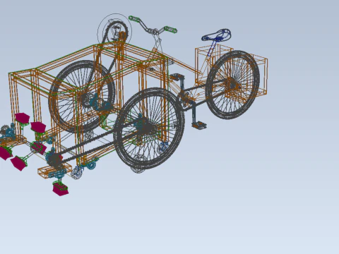 VASSOURA PEDAL BICICLETA TRICICLO BICICLETA LIMPEZA M&Aacute;QUINA DE ESFREGAR Modelo 3D