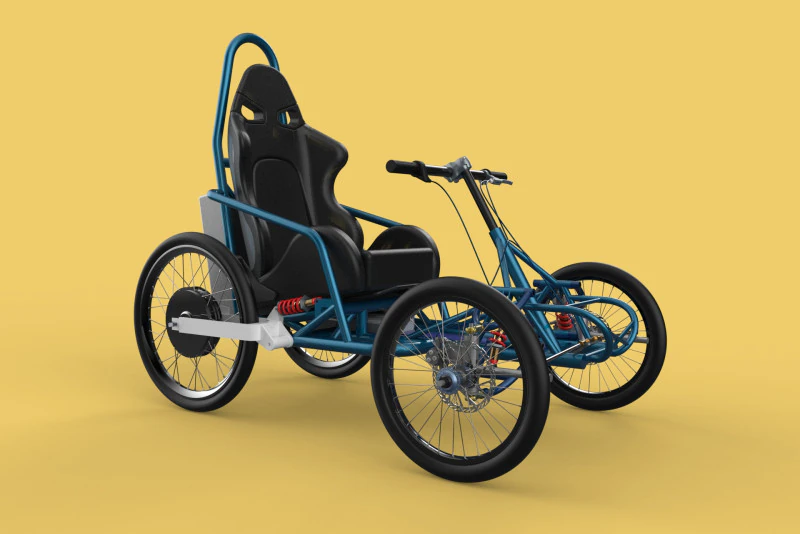 ЭЛЕКТРИЧЕСКИЙ квадроцикл 4-колесный велосипед квадроцикл квадроцикл 3D Модель .c4d .max .obj .3ds .fbx .stl .blend 