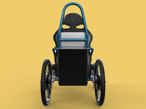 ELECTRIC QUAD BIKE 4 WHEELER BICYCLE ATV QUADRICYCLE Model 3D