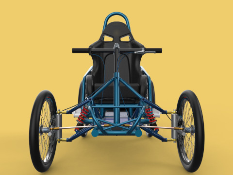 ELECTRIC QUAD BIKE 4 WHEELER BICYCLE ATV QUADRICYCLE Model 3D