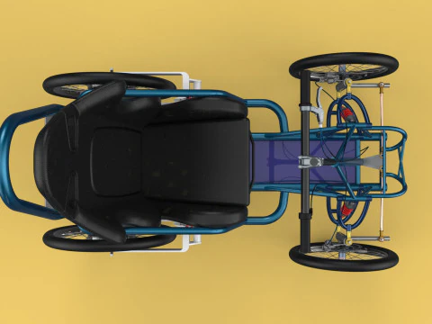 ЭЛЕКТРИЧЕСКИЙ квадроцикл 4-колесный велосипед квадроцикл квадроцикл 3D Модель