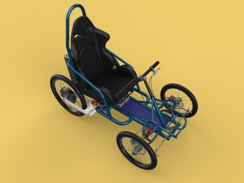 ELECTRIC QUAD BIKE 4 WHEELER BICYCLE ATV QUADRICYCLE Model 3D