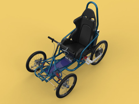 ELECTRIC QUAD BIKE 4 WHEELER BICYCLE ATV QUADRICYCLE Model 3D