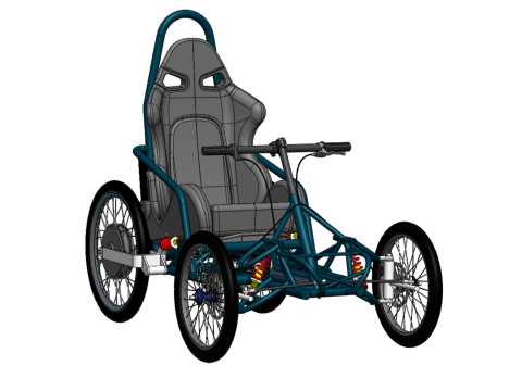 ELECTRIC QUAD BIKE 4 WHEELER BICYCLE ATV QUADRICYCLE Model 3D
