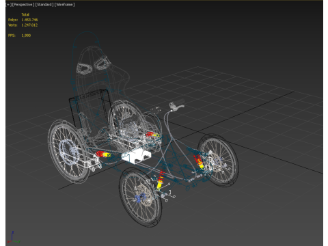 ELECTRIC QUAD BIKE 4 WHEELER BICYCLE ATV QUADRICYCLE Model 3D