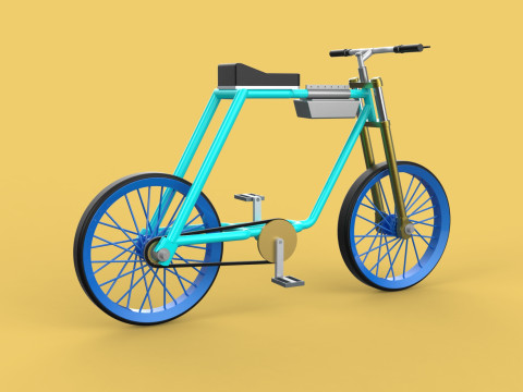 FAT BIKE EBIKE ELECTRIC BICYCLE RETRO 3D Model