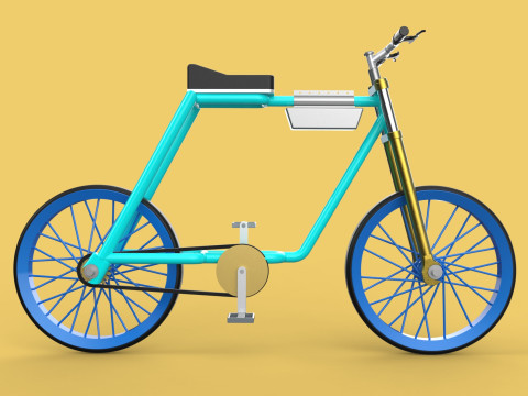FAT BIKE EBIKE ELECTRIC BICYCLE RETRO 3D Model