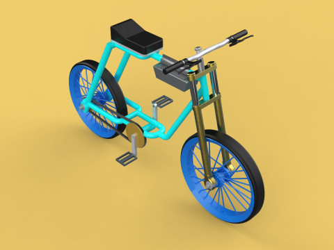 FAT BIKE EBIKE ELECTRIC BICYCLE RETRO 3D Model