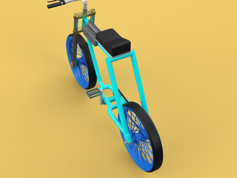 FAT BIKE EBIKE ELECTRIC BICYCLE RETRO 3D Model