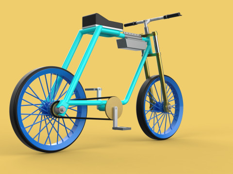 FAT BIKE EBIKE ELECTRIC BICYCLE RETRO 3D Model