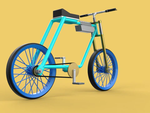 FAT BIKE EBIKE ELECTRIC BICYCLE RETRO 3D Model