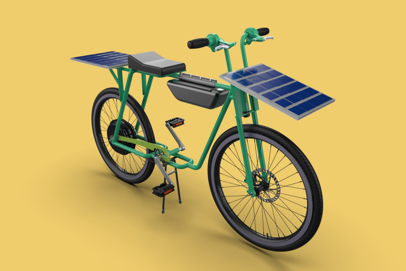 SOLAR CELL PANEL EBIKE ELECTRIC BIKE BICYCLE 3D in 3DExport