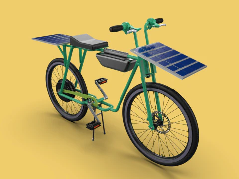 G&Uuml;NEŞ PİLİ PANELİ EBIKE ELEKTRİKLİ BİSİKLET BİSİKLET 3D Model