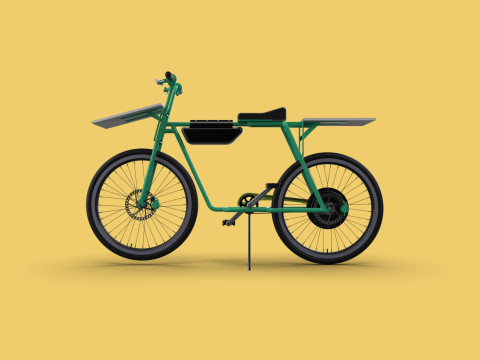 SOLAR CELL PANEL EBIKE ELECTRIC BIKE BICYCLE 3D Model