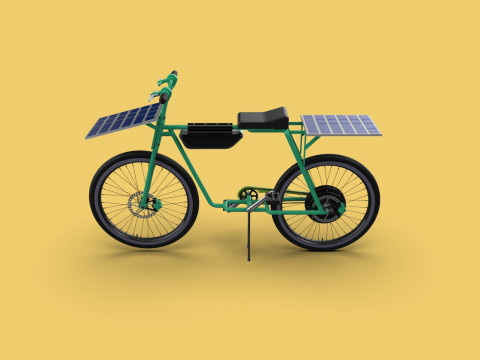 SOLAR CELL PANEL EBIKE ELECTRIC BIKE BICYCLE 3D Model