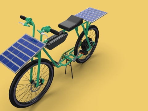 SOLAR CELL PANEL EBIKE ELECTRIC BIKE BICYCLE 3D Model