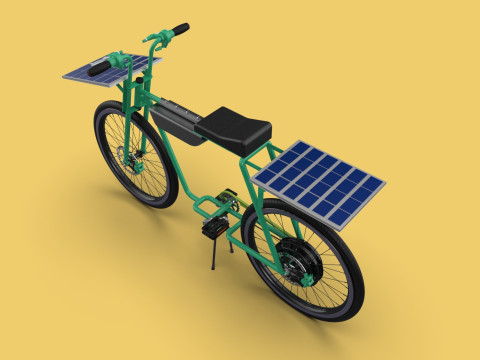 SOLAR CELL PANEL EBIKE ELECTRIC BIKE BICYCLE 3D Model