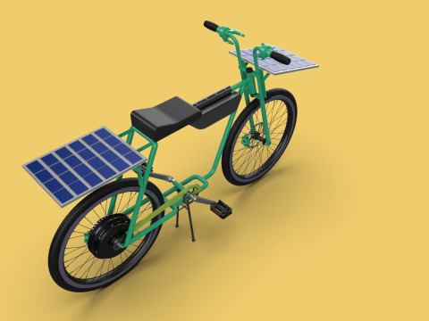SOLAR CELL PANEL EBIKE ELECTRIC BIKE BICYCLE 3D Model