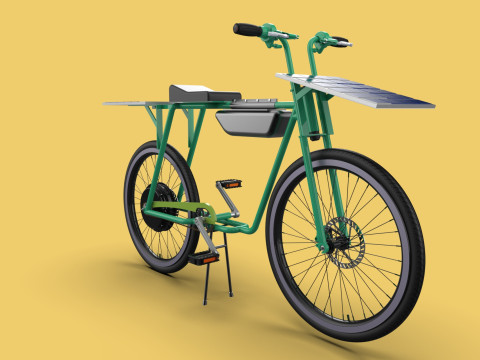 SOLAR CELL PANEL EBIKE ELECTRIC BIKE BICYCLE 3D Model