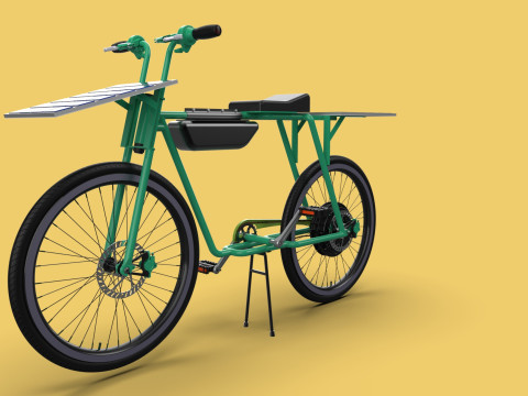 SOLAR CELL PANEL EBIKE ELECTRIC BIKE BICYCLE 3D Model