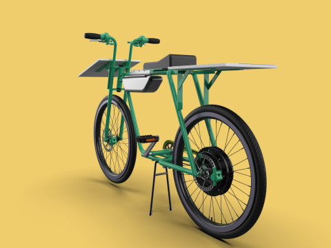 SOLAR CELL PANEL EBIKE ELECTRIC BIKE BICYCLE 3D Model
