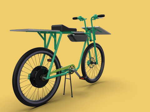 SOLAR CELL PANEL EBIKE ELECTRIC BIKE BICYCLE 3D Model