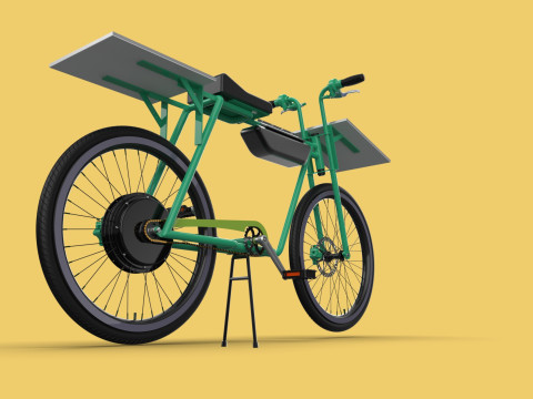 SOLAR CELL PANEL EBIKE ELECTRIC BIKE BICYCLE 3D Model