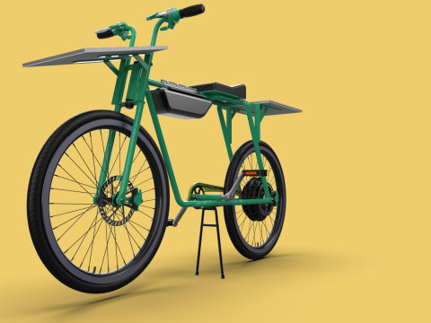SOLAR CELL PANEL EBIKE ELECTRIC BIKE BICYCLE 3D Model