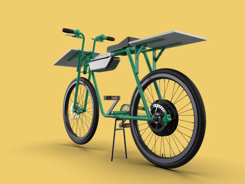 SOLAR CELL PANEL EBIKE ELECTRIC BIKE BICYCLE 3D Model