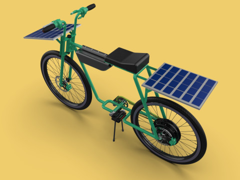 SOLAR CELL PANEL EBIKE ELECTRIC BIKE BICYCLE 3D Model