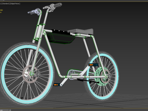 COOL ECOBIKE EBIKE ELECTRIC BICYCLE UNIQUE EV 3D Модель