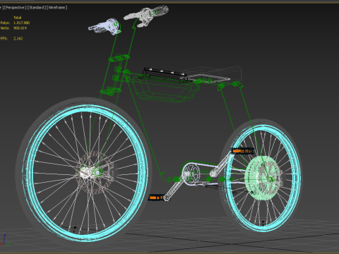 COOL ECOBIKE EBIKE ELECTRIC BICYCLE UNIQUE EV 3D Модель