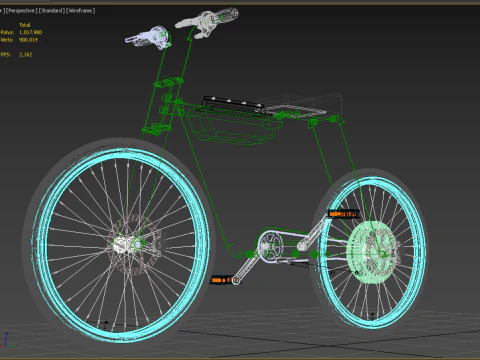 COOL ECOBIKE EBIKE ELECTRIC BICYCLE UNIQUE EV 3D Model
