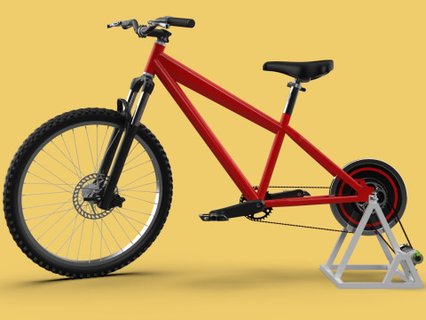 STATIONARY EXERCISE BIKE STAND BICYCLE GENERATOR PEDAL CHARGER 3D Model