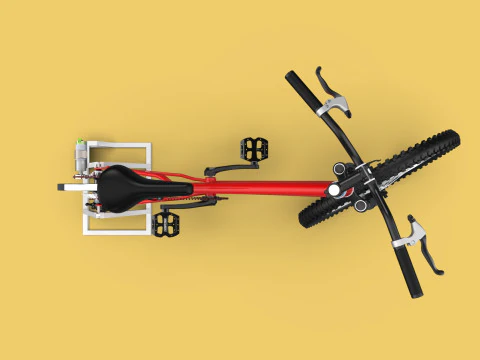 СТАЦИОНАРНЫЙ ВЕЛОСИПЕД ПОДСТАВКА ВЕЛОСИПЕД ГЕНЕРАТОР ПЕДАЛЬ ЗАРЯДНОЕ УСТРОЙСТВО 3D Модель
