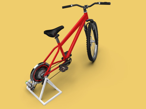 STATIONARY EXERCISE BIKE STAND BICYCLE GENERATOR PEDAL CHARGER Model 3D